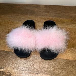 Fur Pink Sliders Fashion Nova
